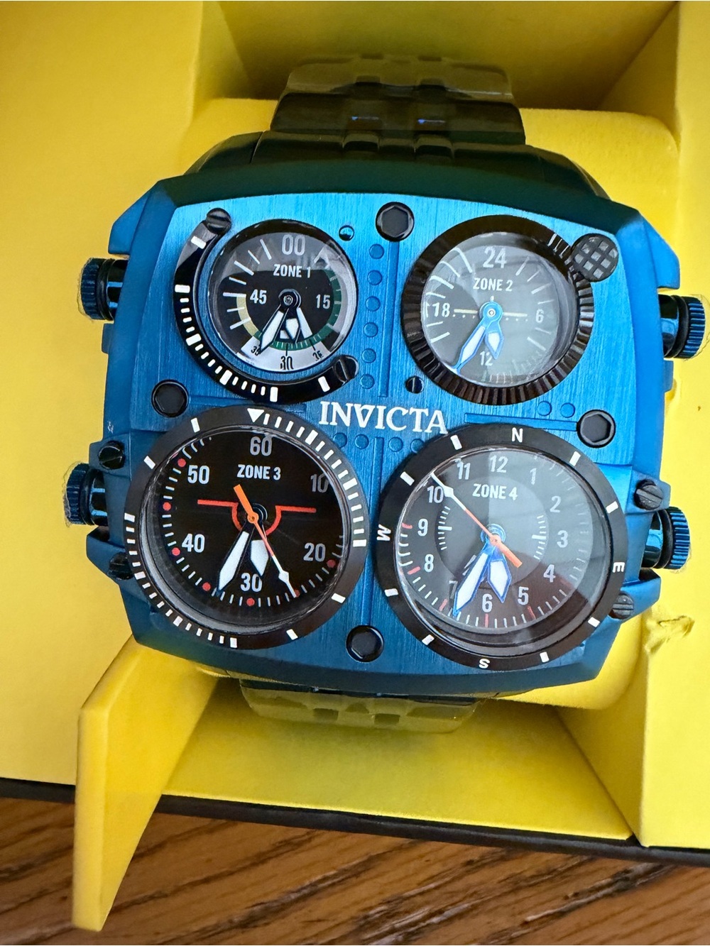 Invicta Coalition Forces Zulu Time Blue Stainless Steel Watch